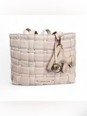 Michael Kors Beige Woven Tote